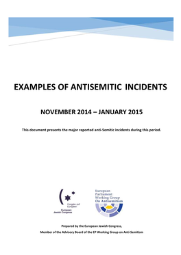 Examples of Antisemitic Incidents
