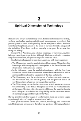 Spiritual Dimension of Technology