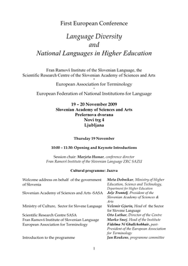 The Conference Programme
