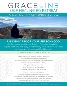 Self-Healing Eq Retreat Park City, Utah // September 16-21, 2021