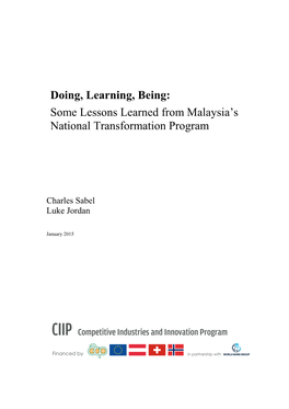 Some Lessons Learned from Malaysia's National Transformation