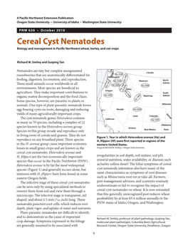 Cereal Cyst Nematodes Biology and Management in Pacific Northwest Wheat, Barley, and Oat Crops