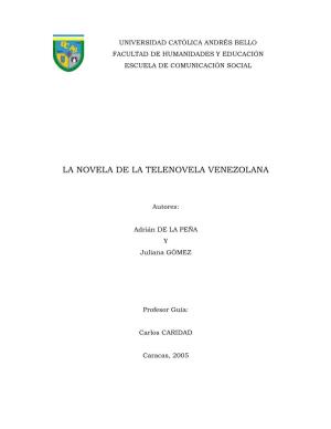 La Novela De La Telenovela Venezolana
