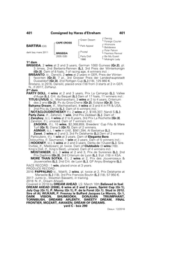 401 Consigned by Haras D'etreham 401 BARTIRA (GB)