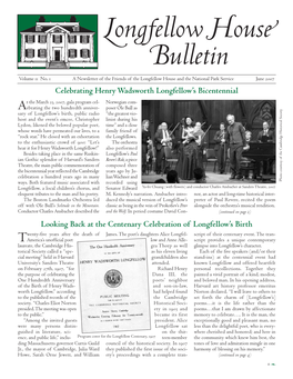 Longfellow House Bulletin, Vol. 11, No. 1, June 2007