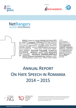 Annual Report on Hate Speech in Romania 2014