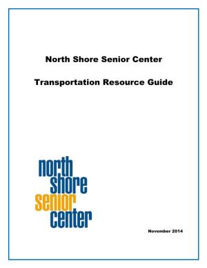 North Shore Senior Center Transportation Resource Guide