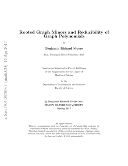 Rooted Graph Minors and Reducibility of Graph Polynomials Arxiv