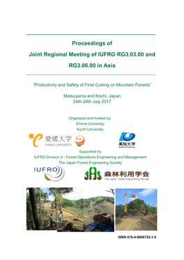 Proceedings of Joint Regional Meeting of IUFRO RG3.03.00 and RG3.06.00 in Asia