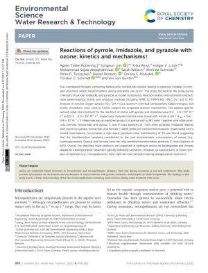 Reactions of Pyrrole, Imidazole, and Pyrazole with Ozone