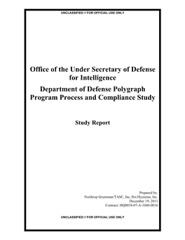 Department of Defense Polygraph Program Process and Compliance Study