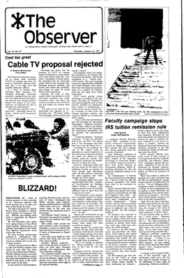 Cable TV Proposal Rejected BLIZZARD!