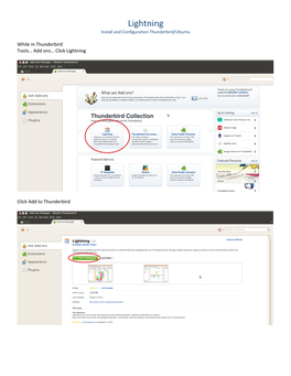 Lightning Install and Configuration Thunderbird/Ubuntu