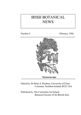 Committee for Ireland, 1995-1996 Botanical Society of the British Isles