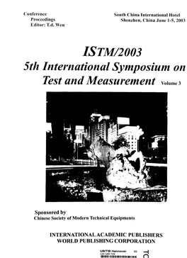 ISTM/2003 5Th International Symposium on Test and Measurement Volume3