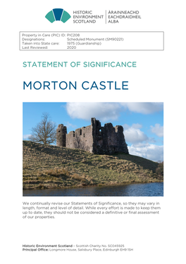 Morton Castle Statement of Siginificance