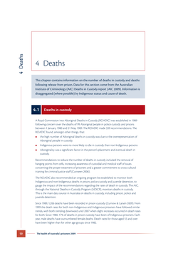 4 Deaths (Body Section; the Health of Australia's Prisoners 2009) (AIHW)