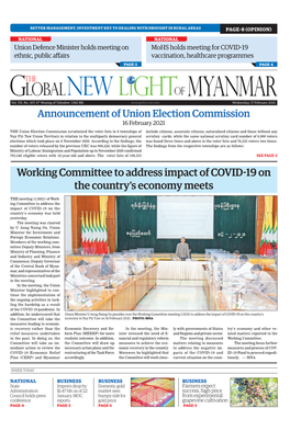 Working Committee to Address Impact of COVID-19 on the Country's