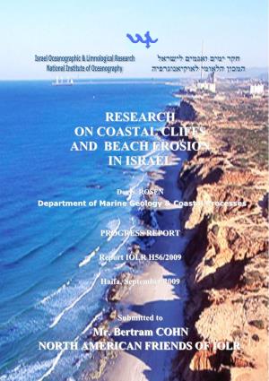 Research on Coastal Cliffs and Beach Erosion in Israel