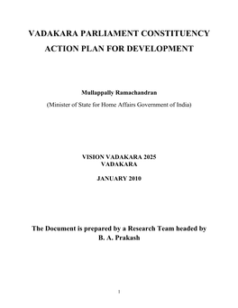 Vadakara Parliament Constituency Action Plan for Development