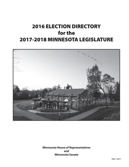 2016 Election Directory of the Minnesota Legislature