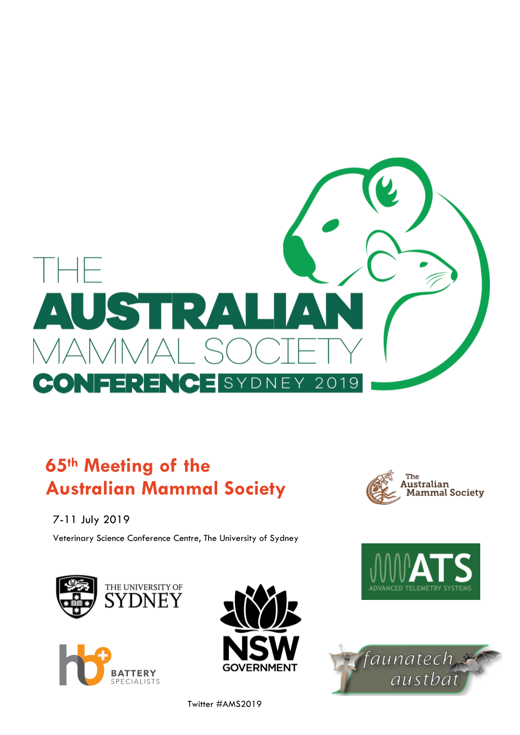 65Th Meeting of the Australian Mammal Society Annual Conference