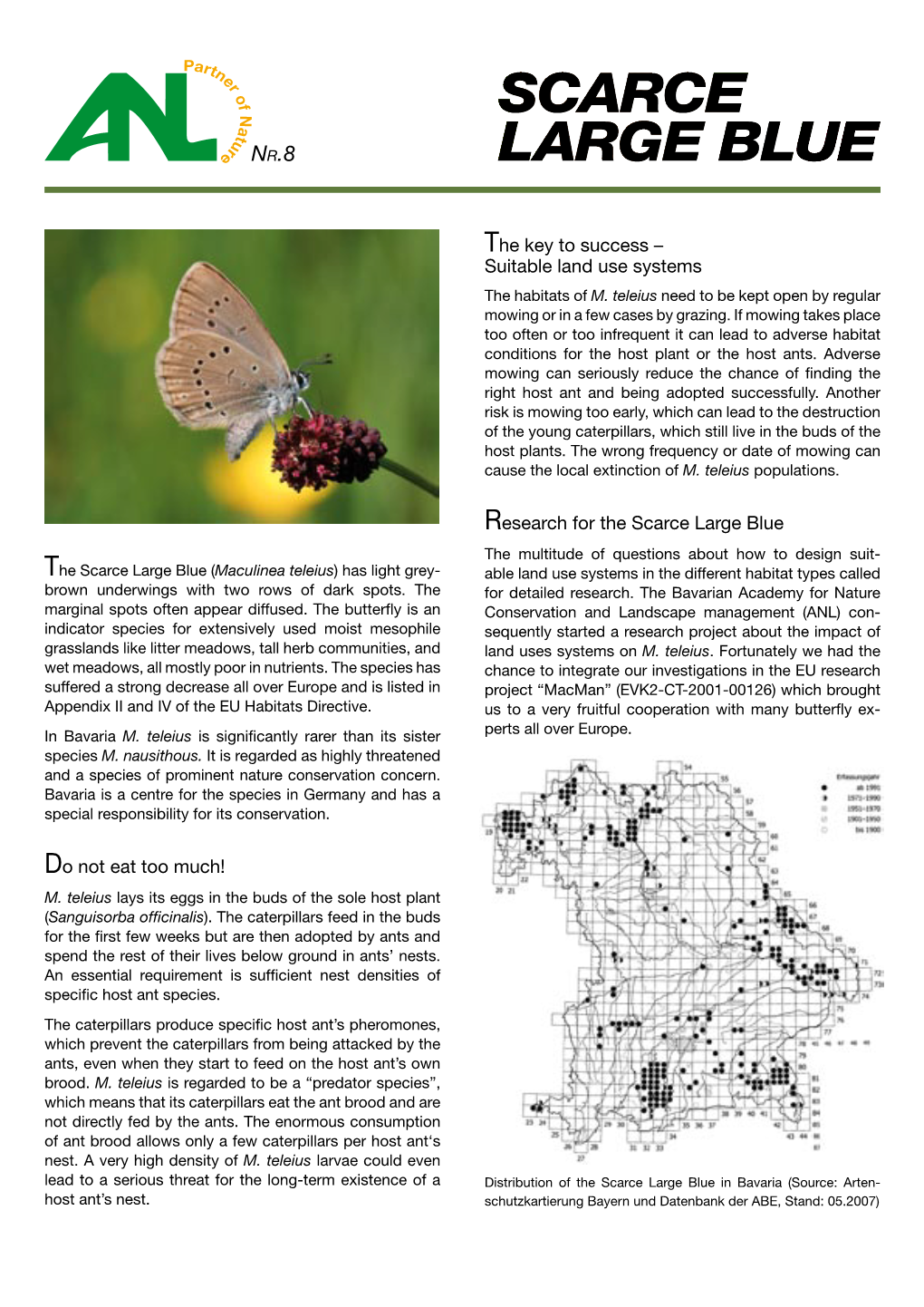Do Not Eat Too Much! the Key to Success – Suitable Land Use Systems Research for the Scarce Large Blue