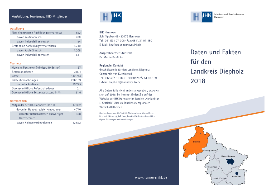 Daten Und Fakten Für Den Landkreis Diepholz 2018