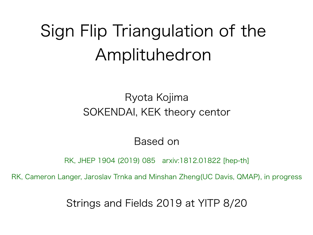Sign Flip Triangulation of the Amplituhedron