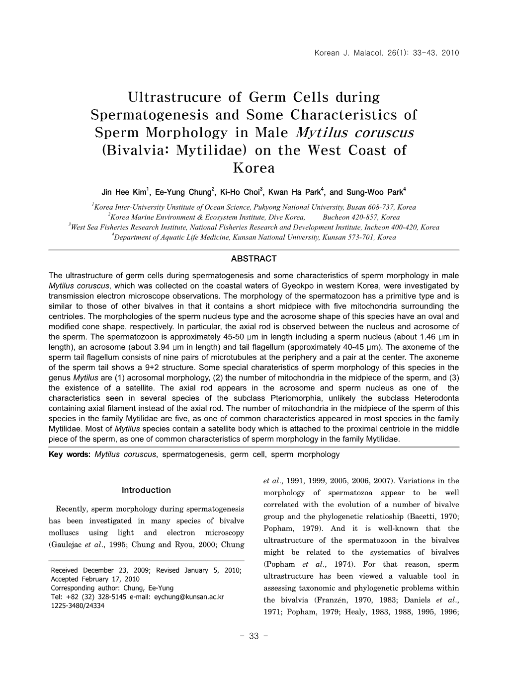 Ultrastrucure of Germ Cells During Spermatogenesis