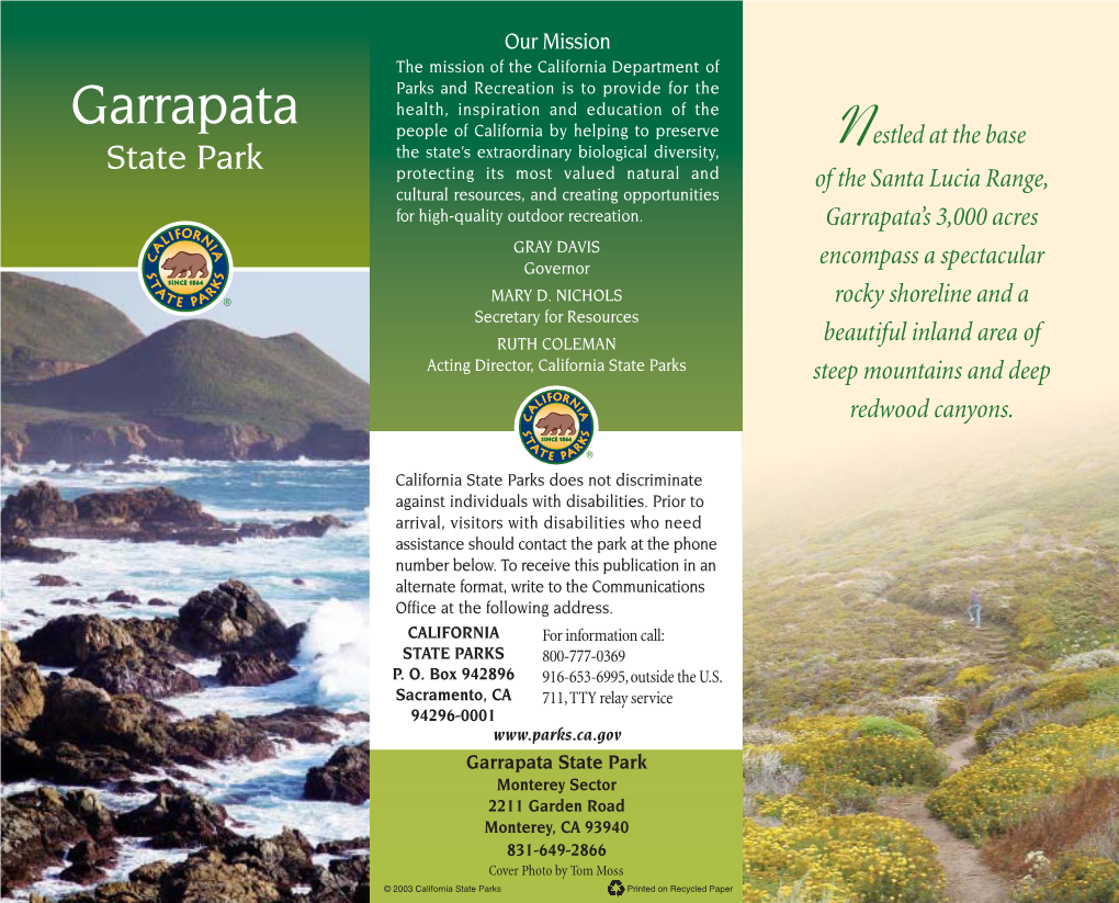 Garrapata Brochure Layout