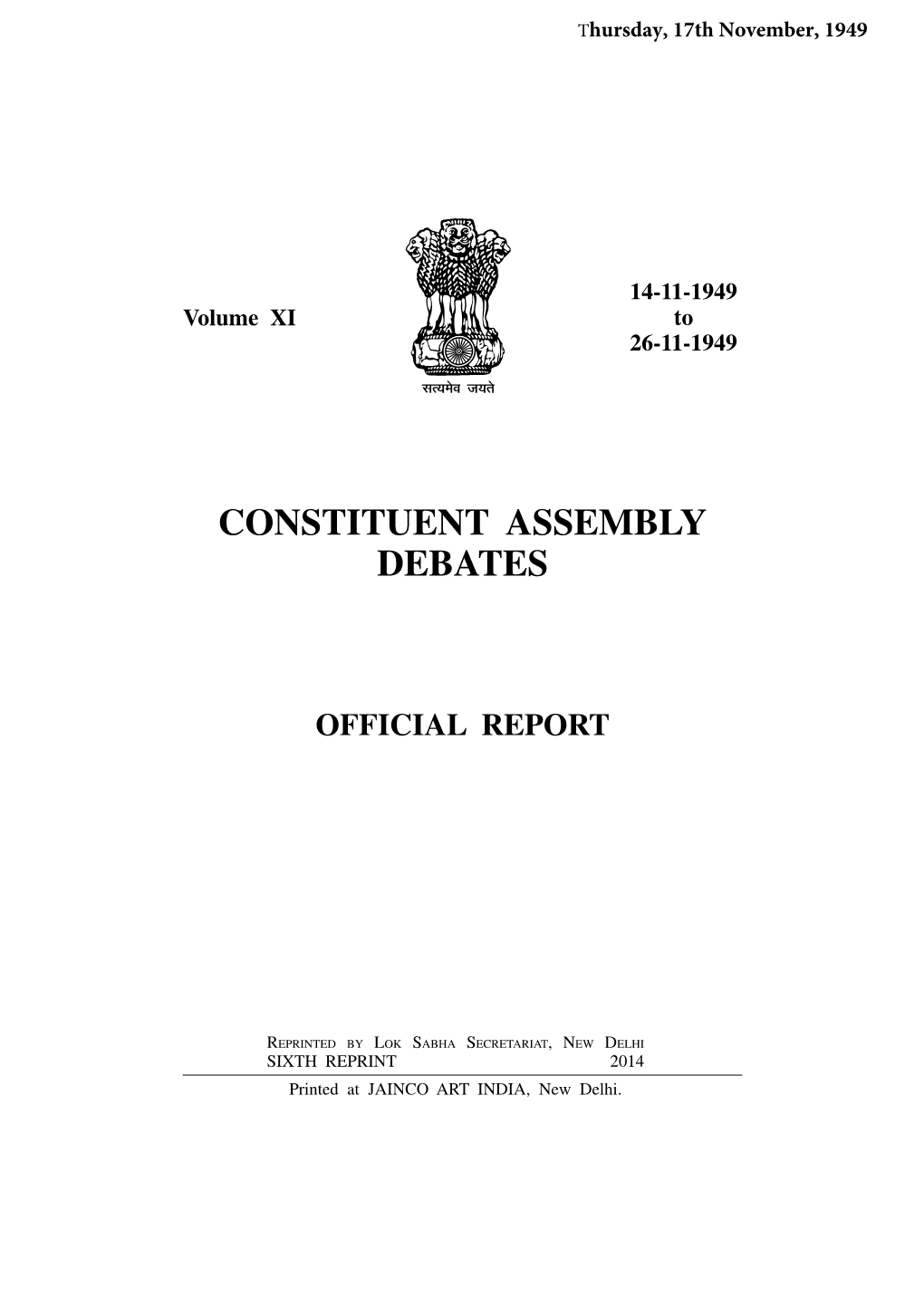 Constituent Assembly Debates