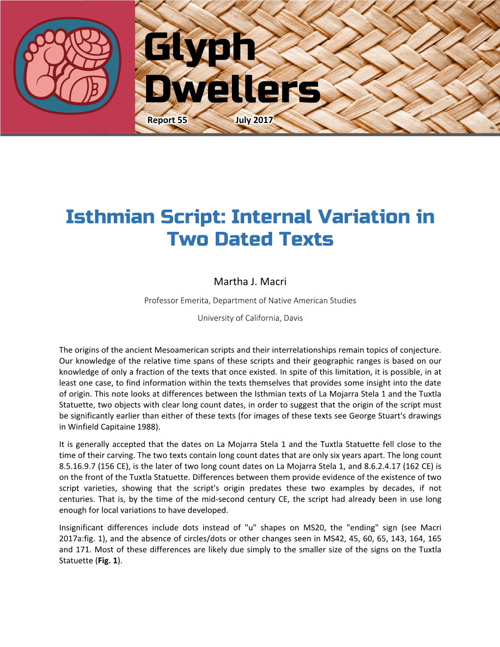 Isthmian Script: Internal Variation in Two Dated Texts