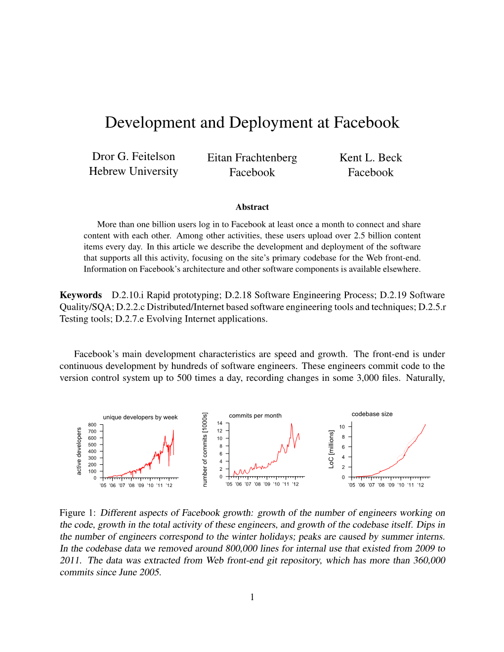 Development and Deployment at Facebook