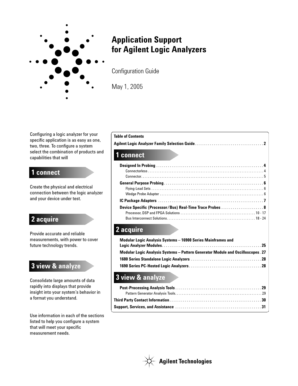 Application Support for Agilent Logic Analyzers