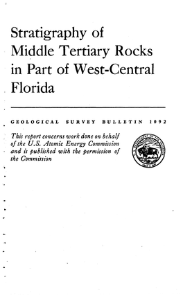 Stratigraphy of Middle Tertiary Rocks in Part of West-Central Florida