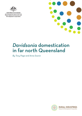 Davidsonia Domestication in Far North Queensland by Tony Page and Anna Sosnin