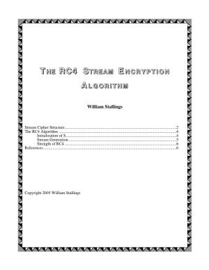 The Rc4 Stream Encryption Algorithm