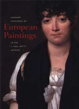 Summary Catalogue of European Paintings in the J. Paul Getty Museum / David Jaffé P