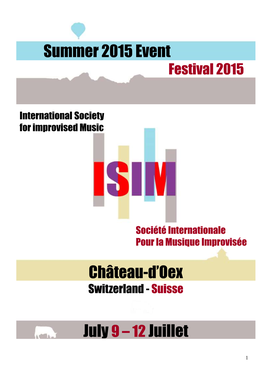 Summer 2015 Event Château-D'oex