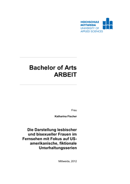 Bachelor of Arts ARBEIT