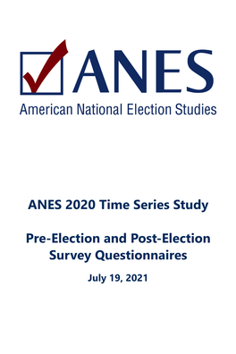 ANES 2020 Time Series Study Pre