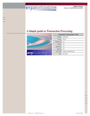A Simple Guide to Transaction Processing