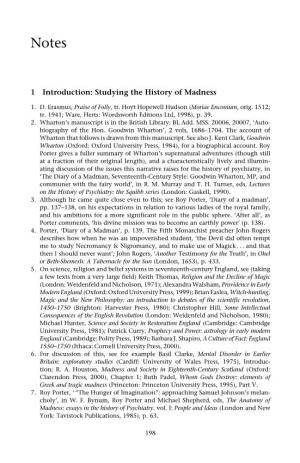 1 Introduction: Studying the History of Madness