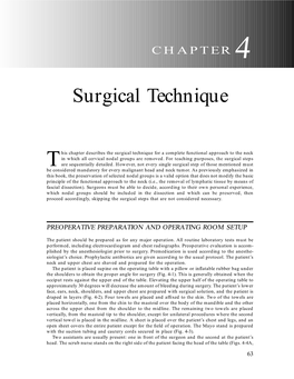 This Chapter Describes the Surgical Technique for a Complete Functional