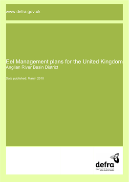 Eel Management Plans for the United Kingdom