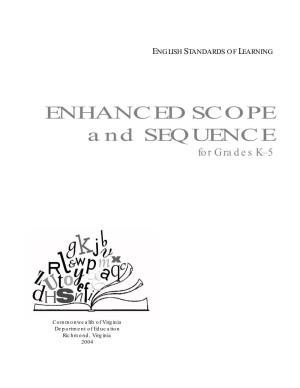 ENHANCED SCOPE and SEQUENCE for Grades K–5