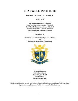 Student Handbook, Parents Or Guardians Must Approve Their Student's Participation Via Email, Fax Or Written Permission to the School Principal