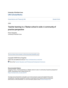 Teacher Learning in a Tibetan School in Exile: a Community of Practice Perspective
