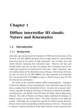 Chapter 1 Diffuse Interstellar HI Clouds: Nature and Kinematics